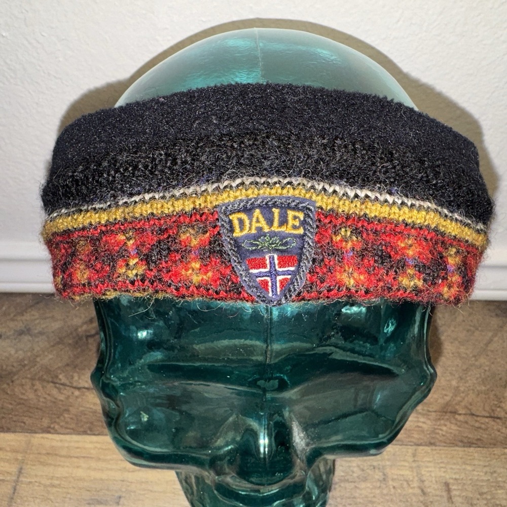 Vintage Dale of Norway Headband One Size Pure New Wool Geometric Lined